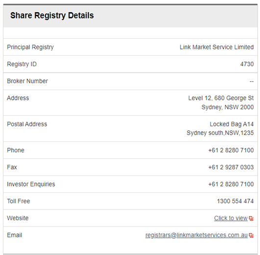 Share Registry